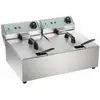 HELLOSHOP26 Friteuse acier inox 2 bacs 10 litres cuve amovible professionnelle