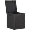 HELLOSHOP26 Coffre boîte meuble de jardin rangement 90 litres pp rotin noir