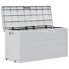 HELLOSHOP26 Coffre boîte meuble de jardin rangement 280 litres gris clair
