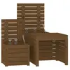 HELLOSHOP26 Ensemble de boîtes de jardin 3 pieces bois pin massif marron miel