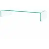 Non communiqué Meuble télé buffet tv télévision design pratique pour moniteur 80 cm verre transparent