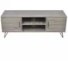 HELLOSHOP26 Meuble tele buffet tv television design pratique 120 cm gris