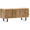 HELLOSHOP26 Meuble tele buffet tv television design pratique 90 cm bois de manguier massif 2502020