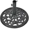 HELLOSHOP26 Pied socle base de parasol en fonte 35/38/48 mm 12 kg 48 cm noir 2202094