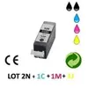 Noveliane Lot 5 cartouches jet d'encre compatibles CANON IP3600/IP4600...