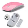 Souris Ultra Plate pour MAC Sans Fil USB Universelle Capteur Optique 3 Boutons Couleurs (ROSE)
