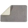 Guy Levasseur - Tapis de bain uni en polyester gris 50x80cm