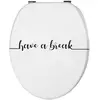 Abattant WC - GUY LEVASSEUR - Break - Plastique Thermodur - Blanc - 44x37cm