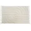 Future Home Tapis rectangle rétro 100% coton écru L.100 x l.150 cm