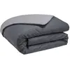 Housse de couette bicolore fines rayures en polyester, VAGUE Origin