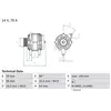 BOSCH Alternateur pour OPEL: Astra (Ref: 0 986 044 210)