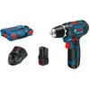 Bosch - Visseuse - Perceuse 2 batteries et adaptateur GSR 12 V-15