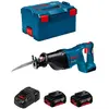 Scie Sabre BOSCH GSA 18 V-LI (2 x 5,0 Ah GAL1880CV L-Boxx 238)