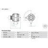 Bosch Alternateur, 14 V, par ex. pour VW, Seat, Skoda, Ford