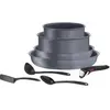 Batterie De Cuisine Ingenio Natural Force Lot 8 Pièces Induction Empilable Revêtement Antiadhésif L3969302 Tefal - Le Set