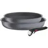 Tefal L3969202 Ingenio Natural Force Lot 2 poeles 22/26 cm + poignée antiadhésif, tous feux dont induction
