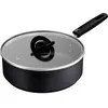 Tefal Excell Cook Frying Pan, 24 cm/3.4 l, Glass Lid, Black, Poêle + c...