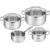 Tefal Duetto G719S7 Batterie de cuisine 4 pièces en acier inoxydable