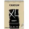CANSON XL Kraft - Album 60 feuilles de papier kraft ligné et coloré A4 90g/m²