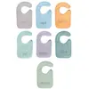 Lot de 7 bavoirs Babycalin Naissance journaliers brodés