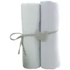 Lot de 2 draps housse blanc / blanc 60 x 120 cm - babycalin