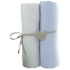 BABYCALIN 2 Draps Housse Bébé Blanc Ciel 60 x 120 cm Jersey - 130gr/m²
