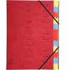 EXACOMPTA Trieur, A4, carton, 24 compartiments, rouge