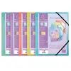 Exacompta - Réf. 55279E - 1 chemise à élastiques Kreacover pastel - pochette 3 rabats - en polypropylène translucide - dimensions 24 x 32 cm pour format A4 - couleur aléatoire