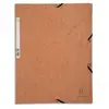 Exacompta Chemise À Élastique 3 Rabats - A4 - Marron Tabac - Exacompta