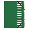 EXACOMPTA Trieur Harmonika, A4, 12 compartiments, vert