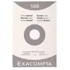 Exacompta exacompta fiches bristol, 100 x 150 mm, quadrillé, blanc noir