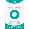 Bristol Exacompta 100x150mm 205g quadrillé perforé - Etui de 100 fiches - Blanc
