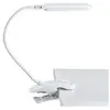 Lampe de bureau à pince bras flexible blanc - blanc - aluminor