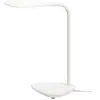 Lampe de bureau shelby - avec chargeur à induction qi - blanc