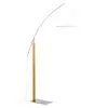 Lampadaire design arc Rainbow chrome/bois chene 