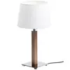 Aluminor Quatro Up lampe table chêne gris/chromée