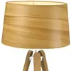 Aluminor Lampe Essence LT, abat-jour coton aspect bois