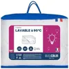 Couette - 140 x 200 cm - BLEU CALIN - Chaude - 400 g/m² - Blanc