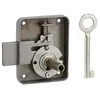 Thirard - Serrure de meuble Paris pour porte d'ameublement, droite, axe 35mm, 60x70mm, gris, 1 clé