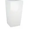 Bac à fleurs carré RIVIERA NUANCE - Plastique - L38xP38xH69 cm - Blanc