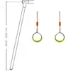 EGT Agrès Soulet - Paire d'anneaux métal pour portique - Hauteur réglable - 50kg maxi