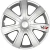 4 Enjoliveurs 13p Carbon Look - Silver - 4RACING