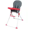 Bambisol - Chaise haute fixe - Des 6 mois - Mixte - Gris et rouge