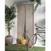 Rideau de porte - Morel - Midi torsade palme - 90x200 cm - Beige - Prêt à poser