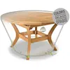 Housse de protection pour table ronde - JARDILINE - LUXE - Gris - Extérieur