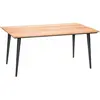 JARDILINE Table de jardin - 4/6 places - Aluminium - Noir - COMORES