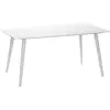 JARDILINE Table de jardin rectangulaire en aluminium blanc Corfou - 4 places -