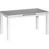 JARDILINE Table de jardin en aluminium extensible Ibiza gris perle 6/8 personnes