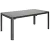 JARDILINE Table rectangulaire extensible 8/10/12 personnes - Anthracite - 180/240/300 x 100 x 76 cm