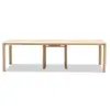 Table de jardin pliante extensible rectangulaire en aluminium effet bo...